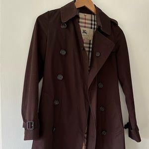 Blueberry Trench Coat with detachable wool liner.